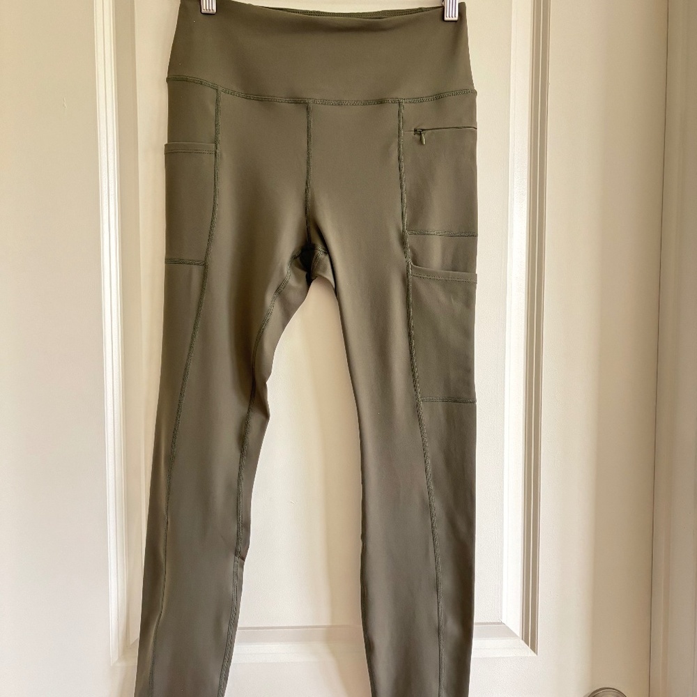 Polly Park FlexFit Lifting Workout Packet Legging Green Size M NWT